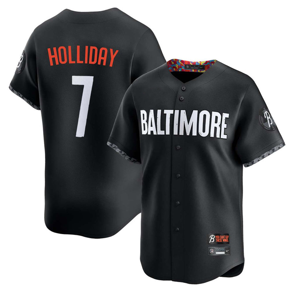 Fenge B.Orioles #7 Jackson Holliday Player Black City Connect Limited Home Game Stitched Jerseys
