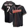 Fenge B.Orioles #7 Jackson Holliday Player Black Out Home Game Stitched Jerseys