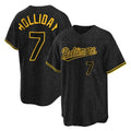 Fenge B.Orioles #7 Jackson Holliday Player Black Snake Skin City Home Game Stitched Jerseys