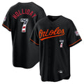 Fenge B.Orioles #7 Jackson Holliday Player Black USA 250 Fourth of July Home Game Stitched Jerseys