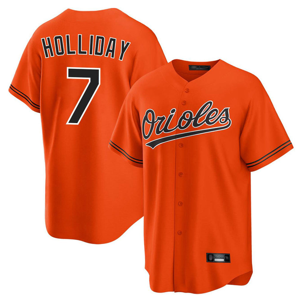 Fenge B.Orioles #7 Jackson Holliday Player Orange Home Game Stitched Jerseys