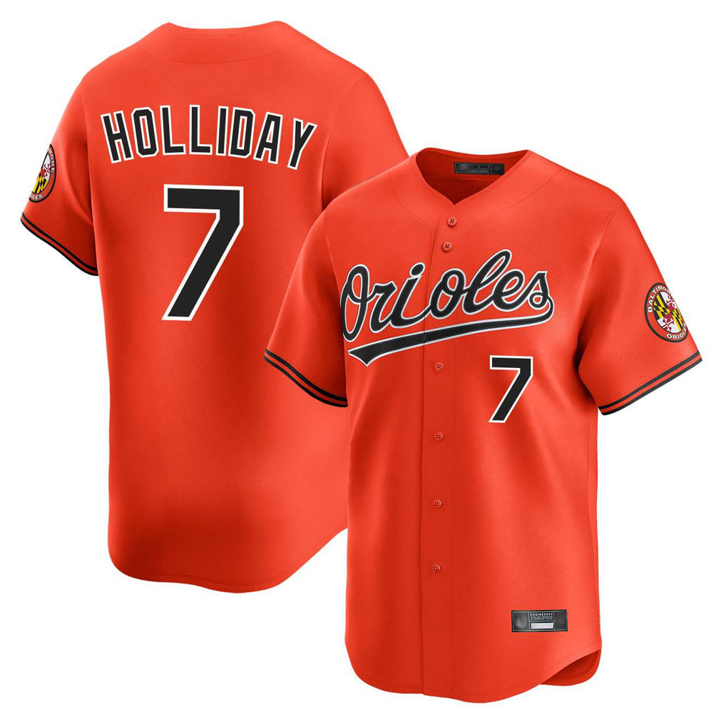 Fenge B.Orioles #7 Jackson Holliday Player Orange Limited Home Game Stitched Jerseys