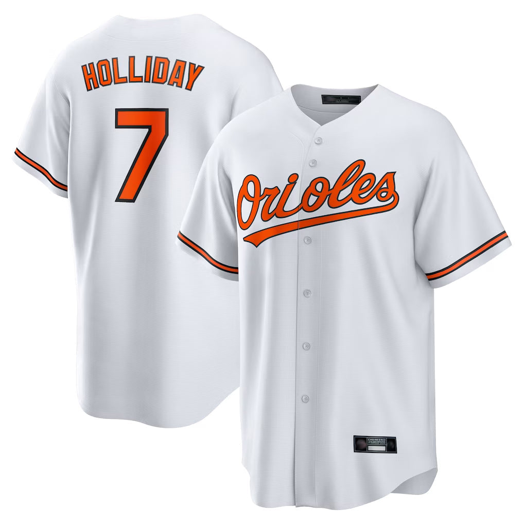 Fenge B.Orioles #7 Jackson Holliday Player White Home Game Stitched Jerseys
