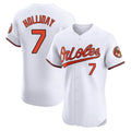 Fenge B.Orioles #7 Jackson Holliday Player White Limited Elite Home Game Stitched Jerseys