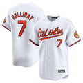 Fenge B.Orioles #7 Jackson Holliday Player White Limited Home Game Stitched Jerseys