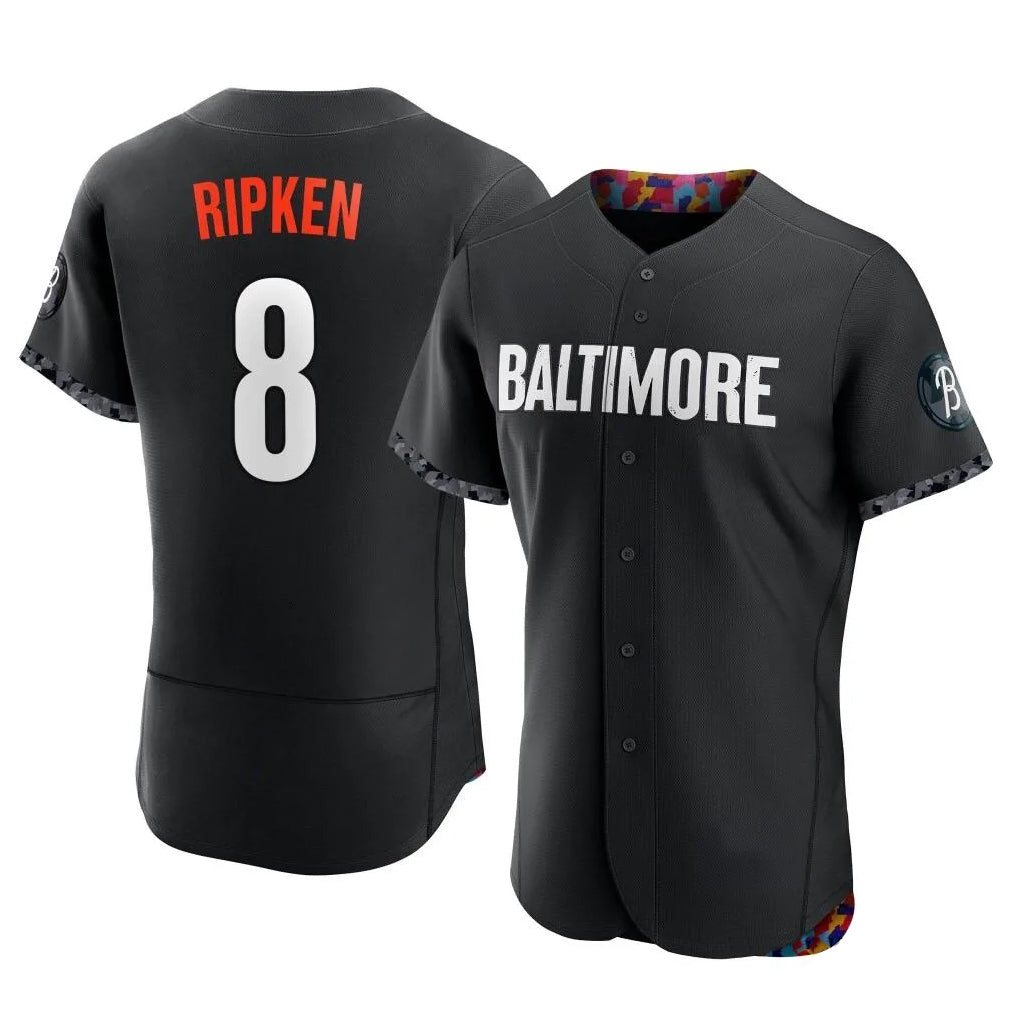 Fenge B.Orioles #8 Cal Ripken Player Black City Connect Limited Elite Home Game Stitched Jerseys