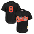 Fenge B.Orioles #8 Cal Ripken Player Black Mitchell & Ness 1997 Cooperstown Mesh Game Stitched Jerseys