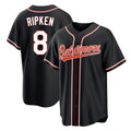 Fenge B.Orioles #8 Cal Ripken Player Black Out Home Game Stitched Jerseys