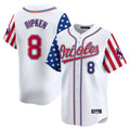 Fenge B.Orioles #8 Cal Ripken Player White Independence Day Vapor Premier Home Game Stitched Jerseys