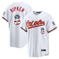 Fenge B.Orioles #8 Cal Ripken Player White USA 250 Fourth of July Home Game Stitched Jerseys