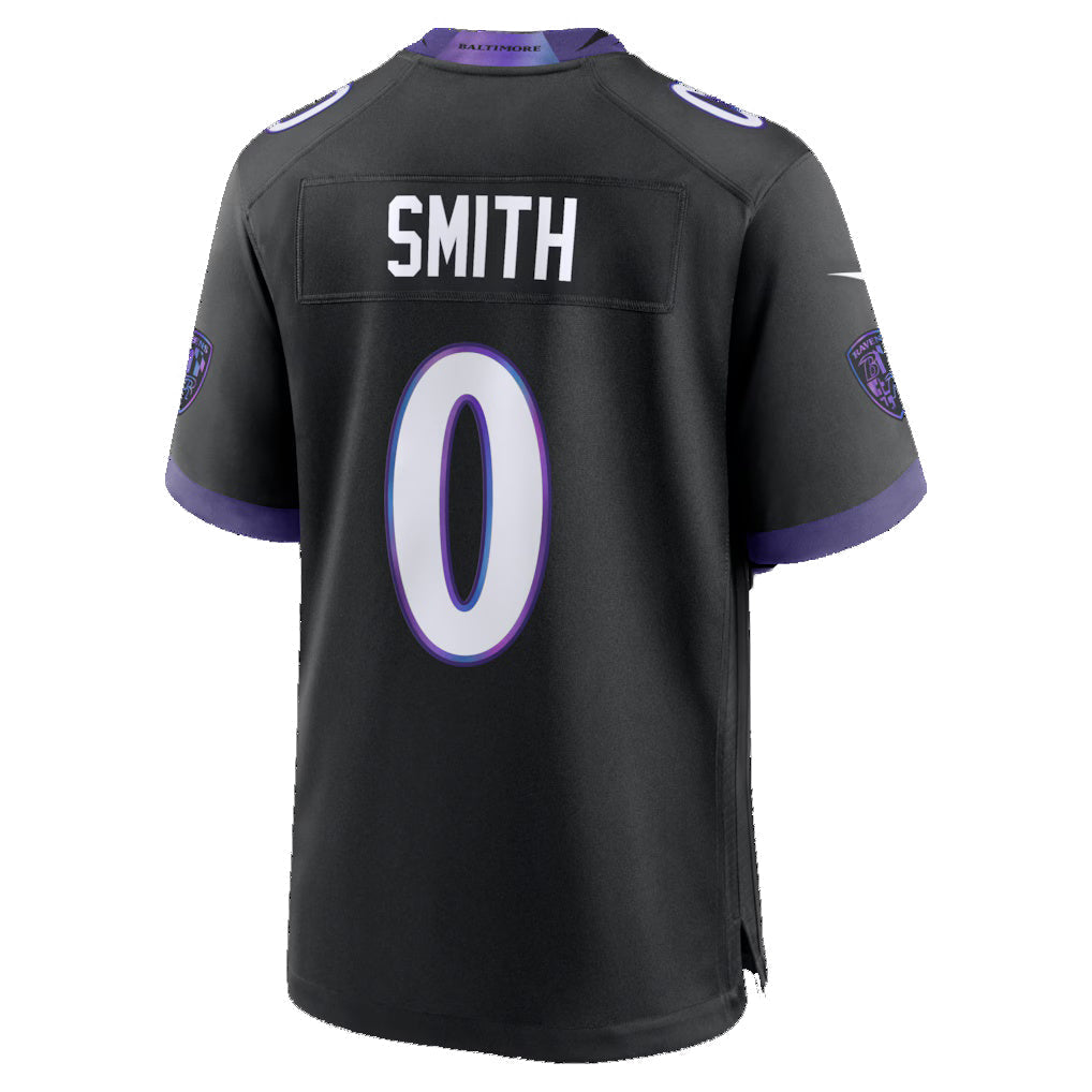 Fenge B.Ravens #0 Roquan Smith Black Alternate Game Stitched Jerseys
