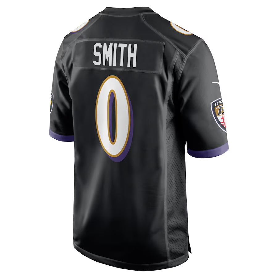 Fenge B.Ravens #0 Roquan Smith Player Black Alternate Home Game Stitched Jerseys