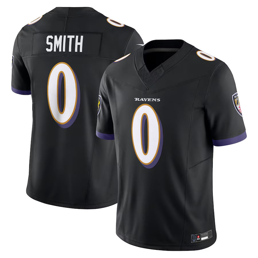 Fenge B.Ravens #0 Roquan Smith Player Black Vapor F.U.S.E. Limited Stitched Jerseys