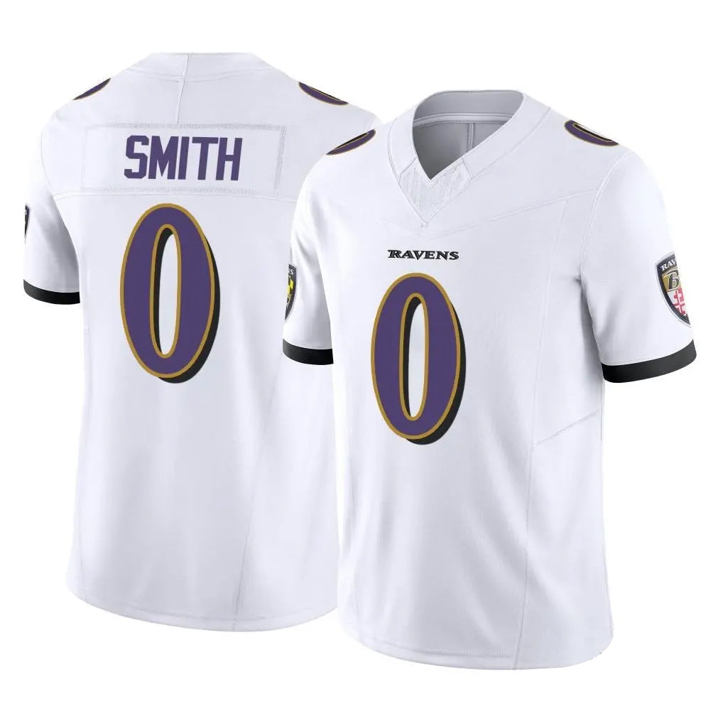 Fenge B.Ravens #0 Roquan Smith Player White Vapor F.U.S.E. Limited Home Game Stitched Jerseys