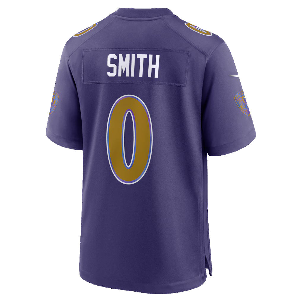 Fenge B.Ravens #0 Roquan Smith Purple Alternate Game Stitched Jerseys