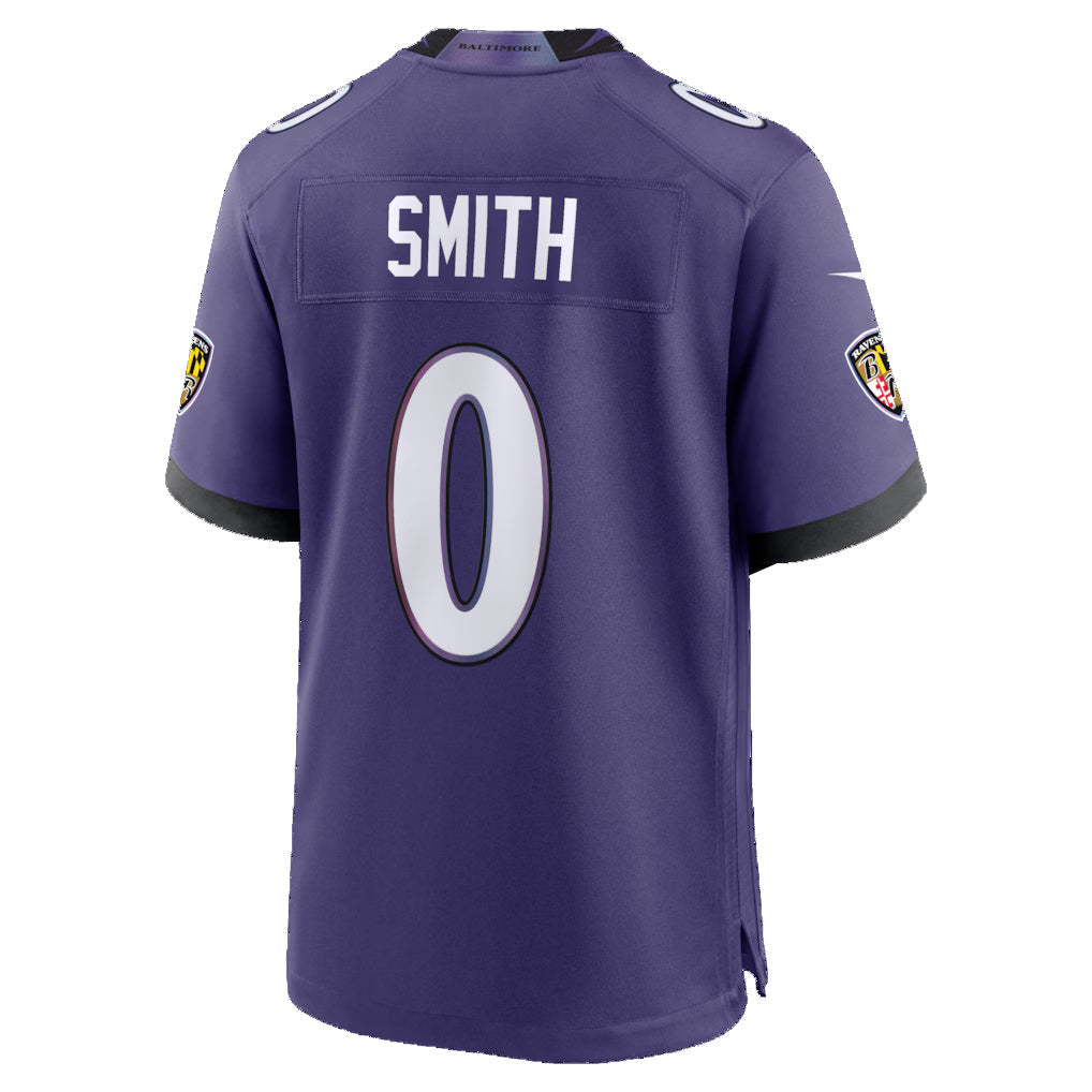 Fenge B.Ravens #0 Roquan Smith Purple Team Game Stitched Jerseys
