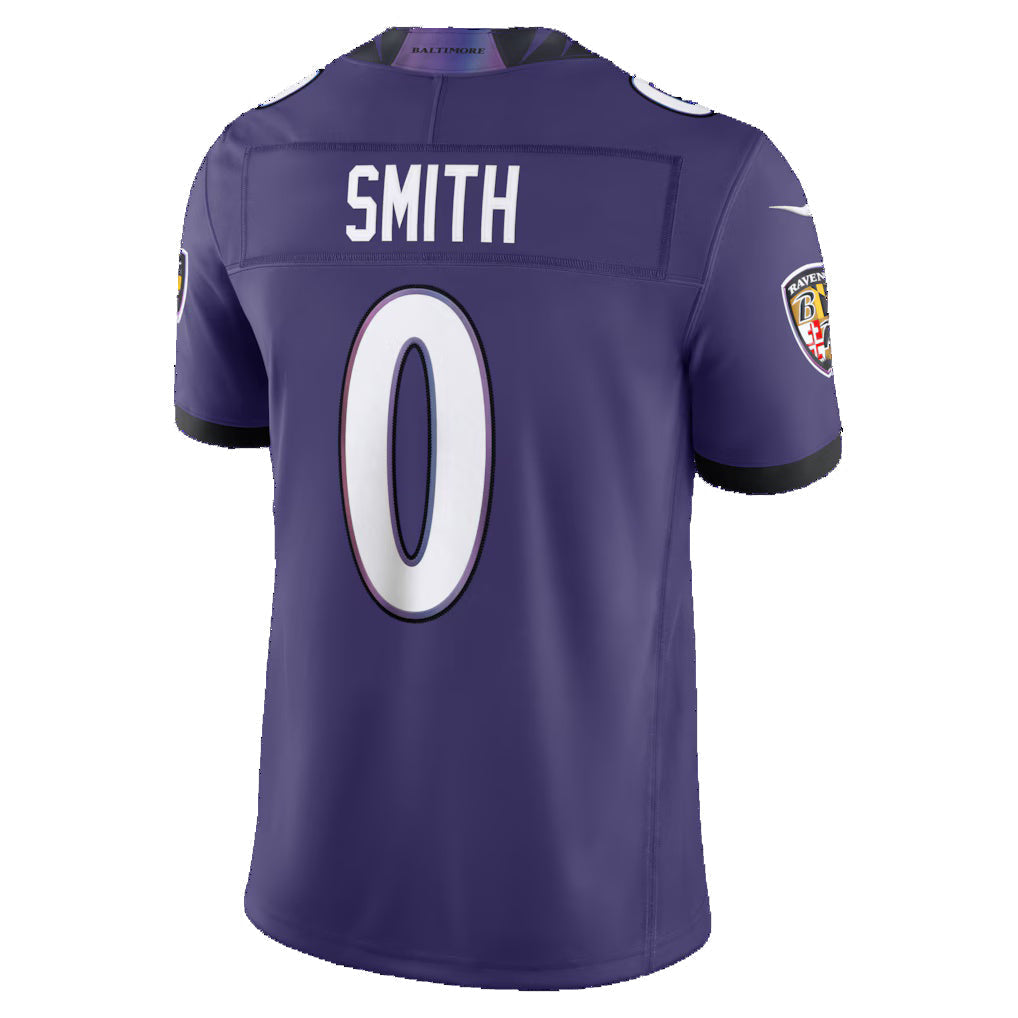 Fenge B.Ravens #0 Roquan Smith Purple Vapor F.U.S.E. Sewn Down Limited Stitched Jerseys