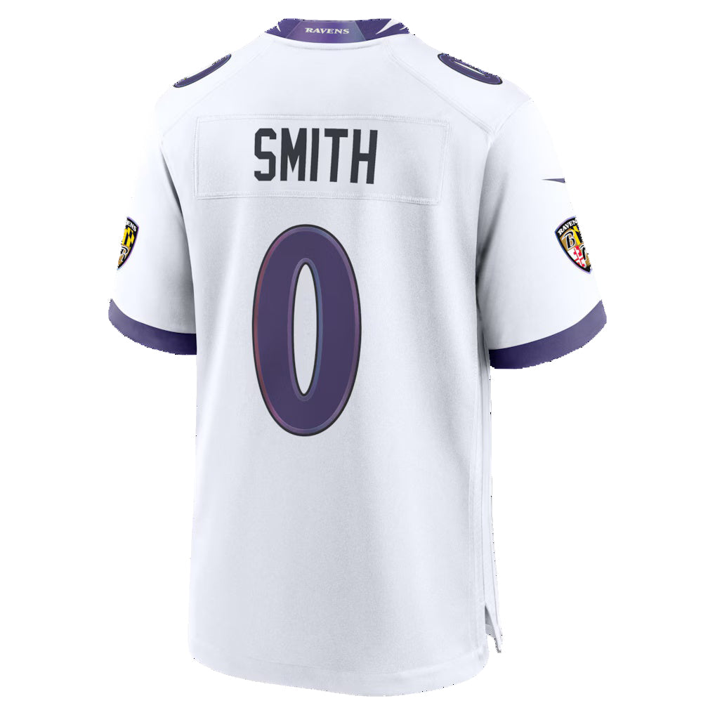 Fenge B.Ravens #0 Roquan Smith White Game Stitched Jerseys