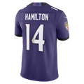 Fenge B.Ravens #14 Kyle Hamilton Purple Team Vapor F.U.S.E. Stitched Limited Jerseys
