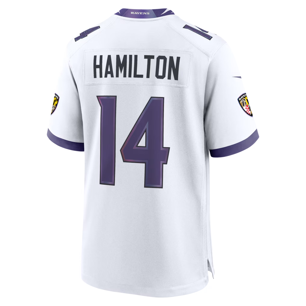 Fenge B.Ravens #14 Ravens Kyle Hamilton White Game Stitched Jerseys