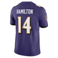 Fenge B.Ravens #14 Kyle Hamilton Player Purple Vapor F.U.S.E. Limited  Stitched Jerseys