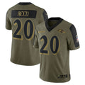 Fenge B.Ravens #20 Ed Reed Player Salute To Service Olive Stitched Jerseys