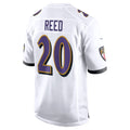 Fenge B.Ravens #20 Ed Reed Player White Game Home Stitched Jerseys
