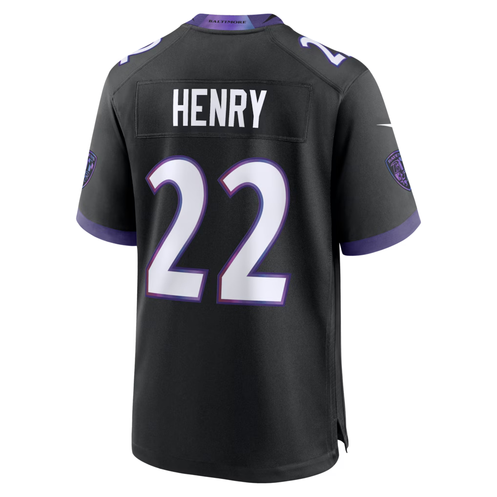 Fenge B.Ravens #22 Derrick Henry Black Alternate Game Stitched Jerseys