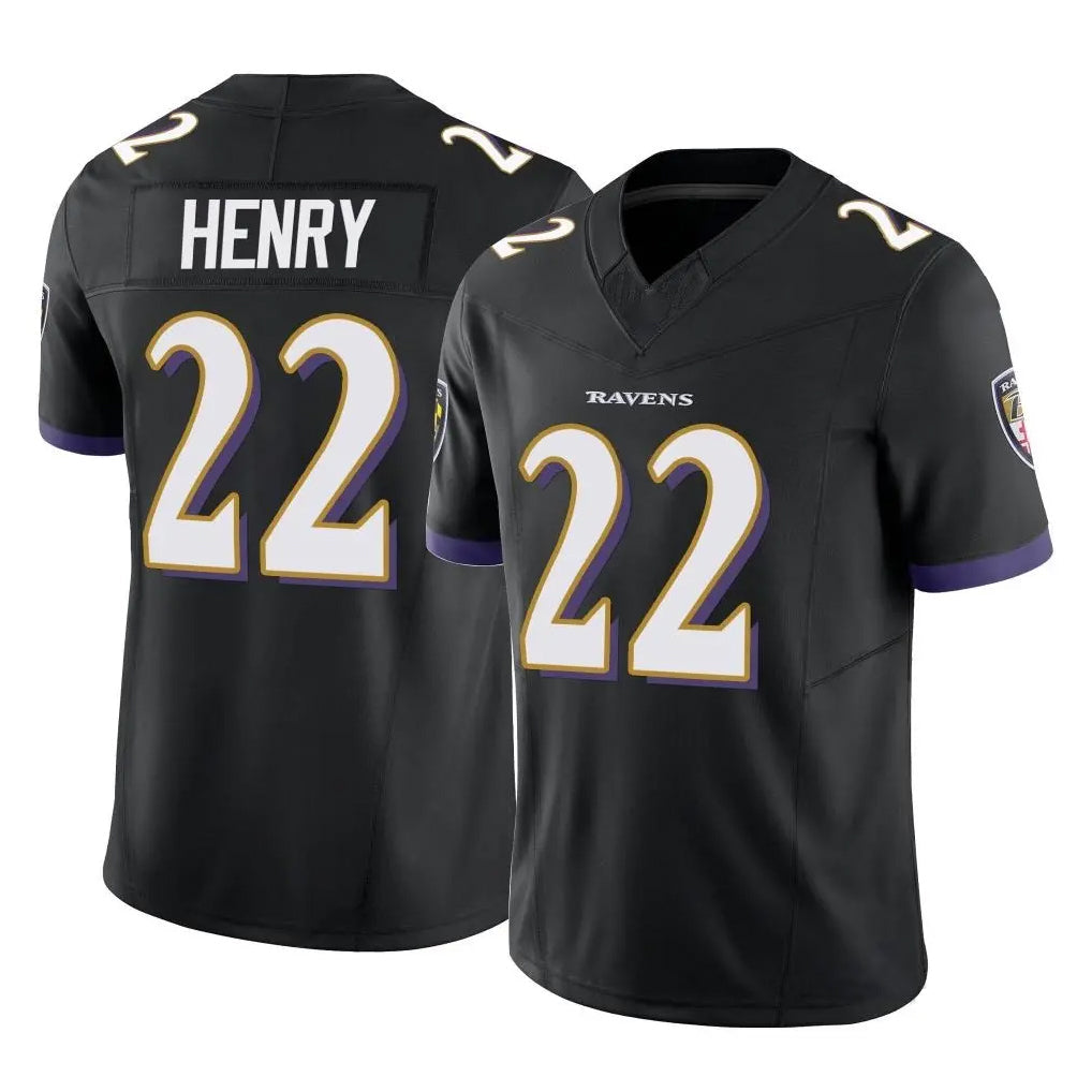 Fenge B.Ravens #22 Derrick Henry Player Black Limited Home Game Stitched Jerseys
