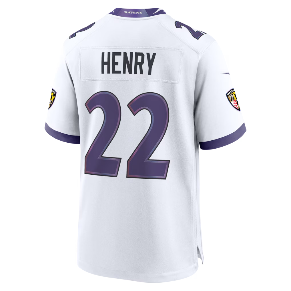 Fenge B.Ravens #22 Derrick Henry White Game Stitched Jerseys