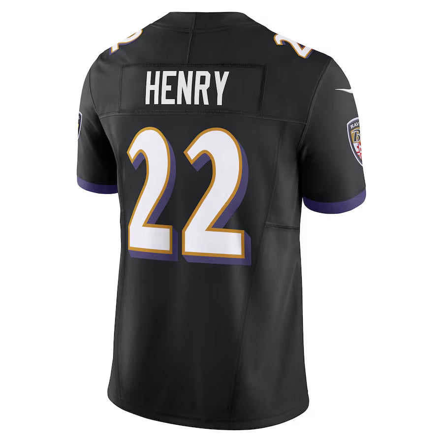 Fenge B.Ravens #22 Derrick Henry Player Vapor F.U.S.E. Limited Black Stitched Jerseys