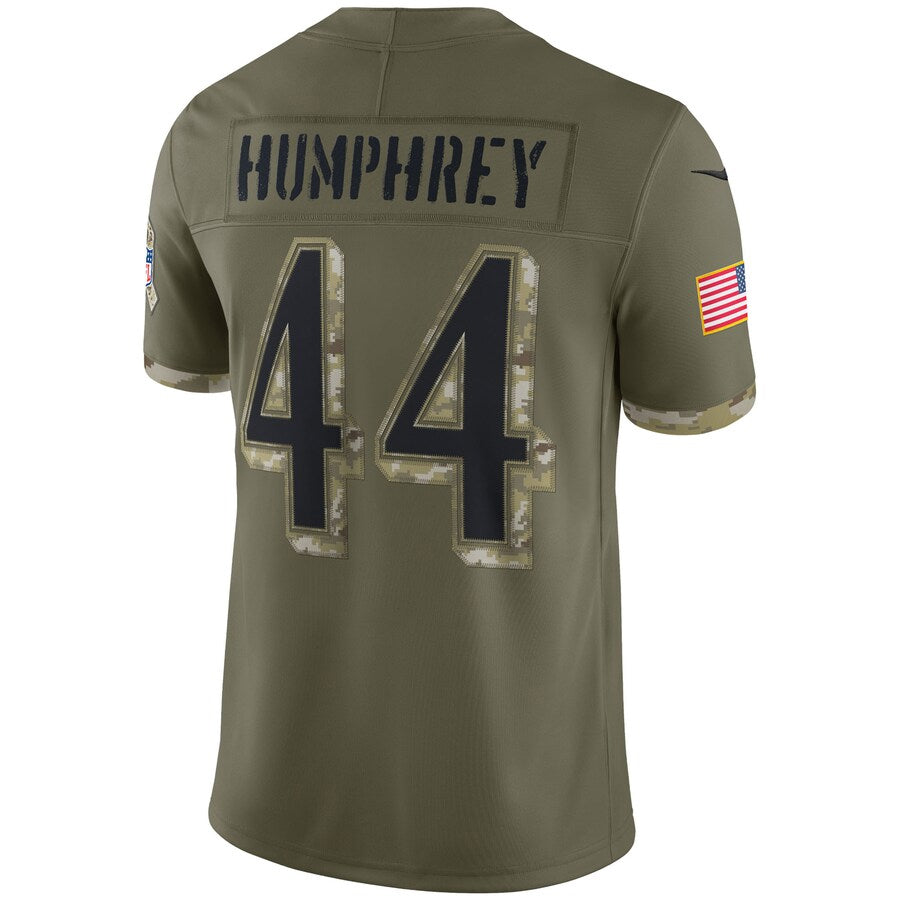 Fenge B.Ravens #44 Marlon Humphrey Player Olive Salute To Service Limited Stitched Jerseys