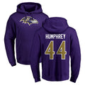 Fenge B.Ravens #44 Marlon Humphrey Player Purple Salute to Service Pullover Hoodie Stitched Jerseys