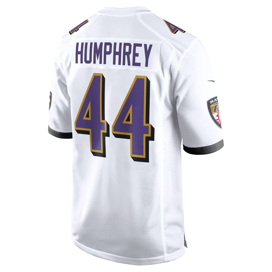 Fenge B.Ravens #44 Marlon Humphrey Player White Alternate Home Game Stitched Jerseys