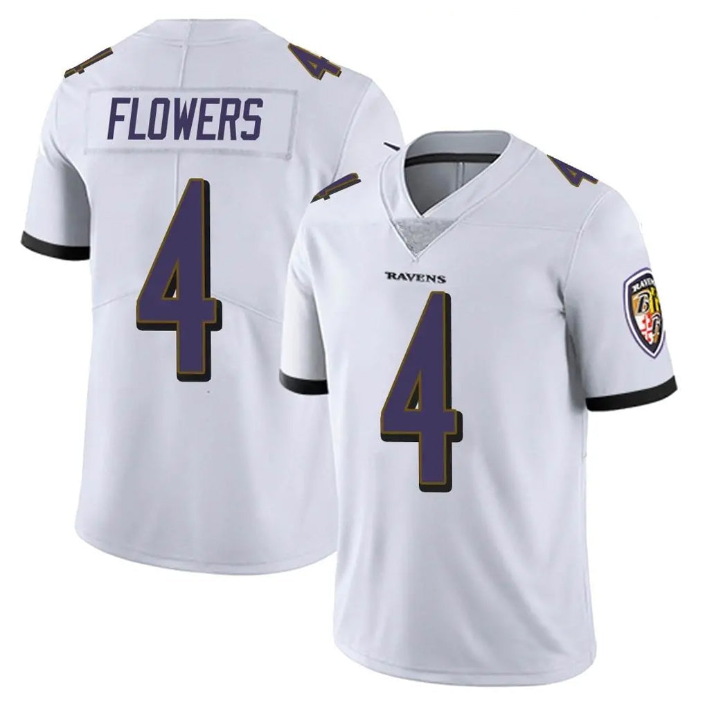 Fenge B.Ravens #4 Zay Flowers Player White Vapor F.U.S.E. Limited Stitched Jerseys