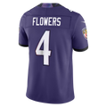 Fenge B.Ravens #4 Zay Flowers Purple Team Vapor F.U.S.E. Stitched Limited Jerseys