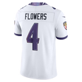 Fenge B.Ravens #4 Zay Flowers White Vapor F.U.S.E. Stitched Limited Jerseys
