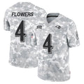 Fenge B.Ravens #4 Zay Flowers Player Arctic Camo Salute to Service Limited Stitched Jerseys