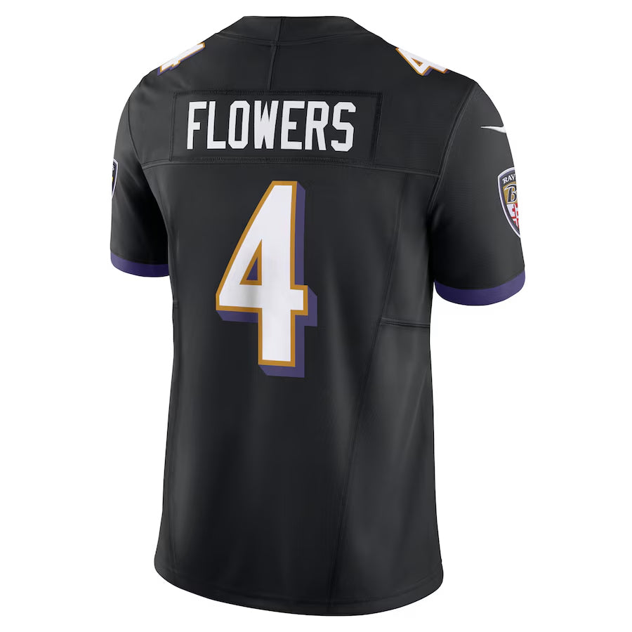 Fenge B.Ravens #4 Zay Flowers Player Vapor F.U.S.E. Limited Black Stitched Jerseys
