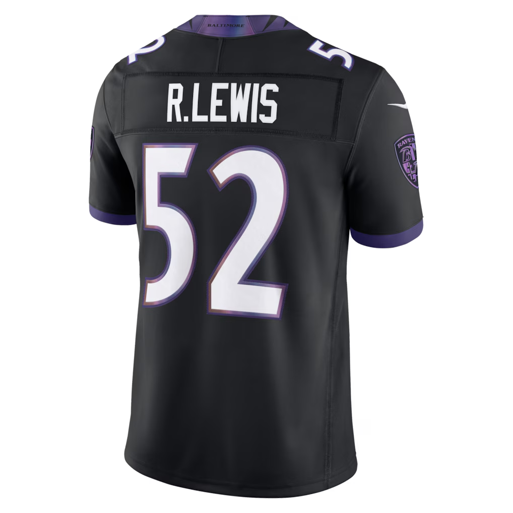 Fenge B.Ravens #52 Ray Lewis Black Alternate Vapor F.U.S.E. Stitched Retired Player Limited Jerseys