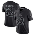 Fenge B.Ravens #52 Ray Lewis Player Black RFLCTV Limited Stitched Jerseys