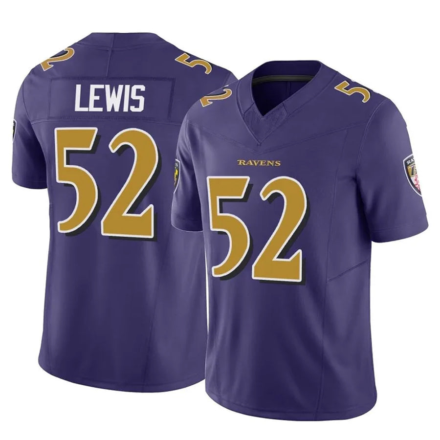 Fenge B.Ravens #52 Ray Lewis Player Vapor F.U.S.E. Limited Purple Stitched Jerseys