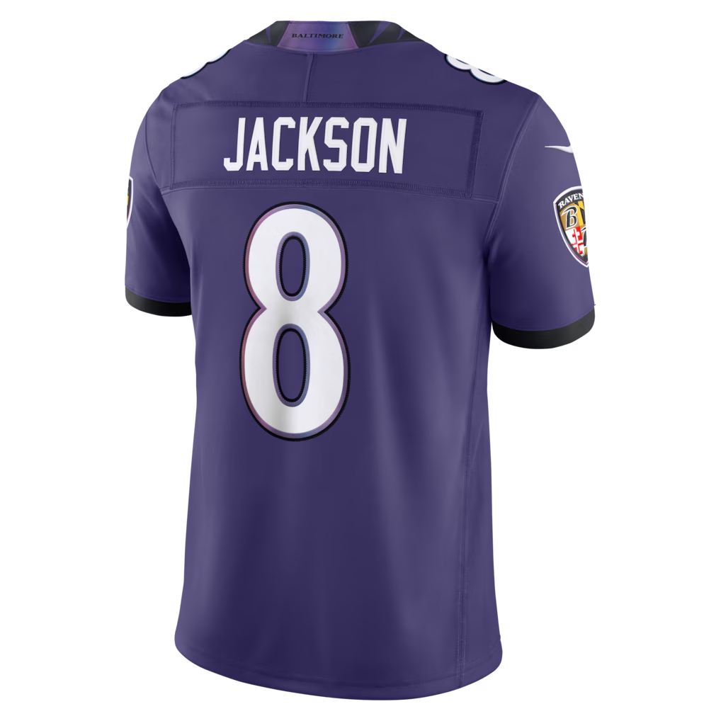 Fenge B.Ravens #8 Lamar Jackson Purple Team Vapor F.U.S.E. Stitched Limited Jerseys