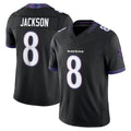 Fenge B.Ravens #8 Lamar Jackson Player Black Limited Elite Home Game Stitched Jerseys