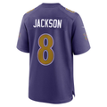 Fenge B.Ravens #8 Lamar Jackson Purple Alternate Game Stitched Jerseys