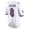 Fenge B.Ravens #8 Lamar Jackson Player White Game Stitched Jerseys