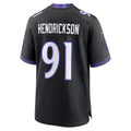 Fenge B.Ravens #91 Trey Hendrickson Black Alternate Game Stitched Jerseys