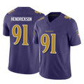 Fenge B.Ravens #91 Trey Hendrickson Player Purple Vapor F.U.S.E. Limited Game Stitched Jerseys