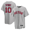 Fenge B.Red Sox #10 Trevor Story Player Gray Road Home Game Stitched Jerseys
