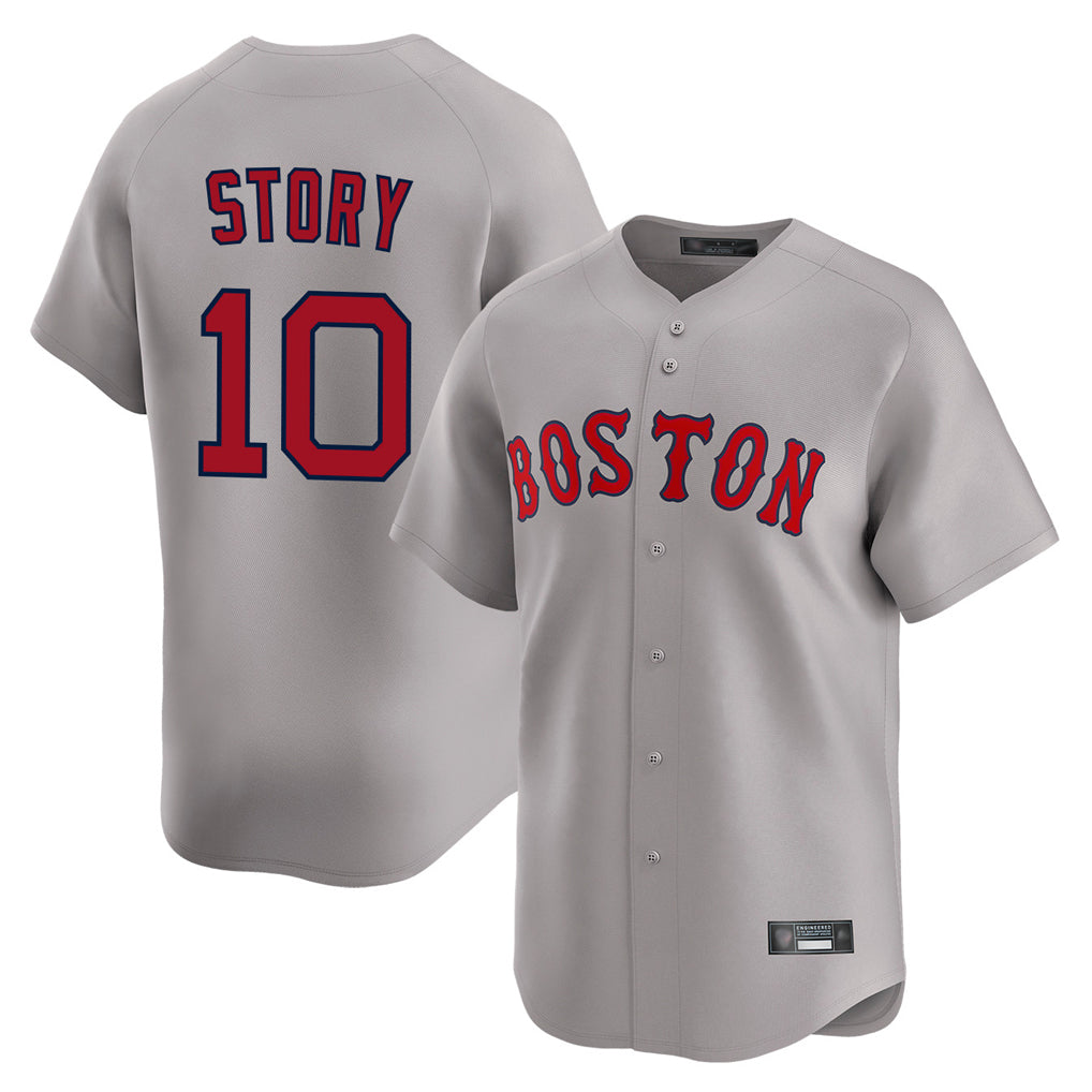 Fenge B.Red Sox #10 Trevor Story Player Gray Road Limited Home Game Stitched Jerseys